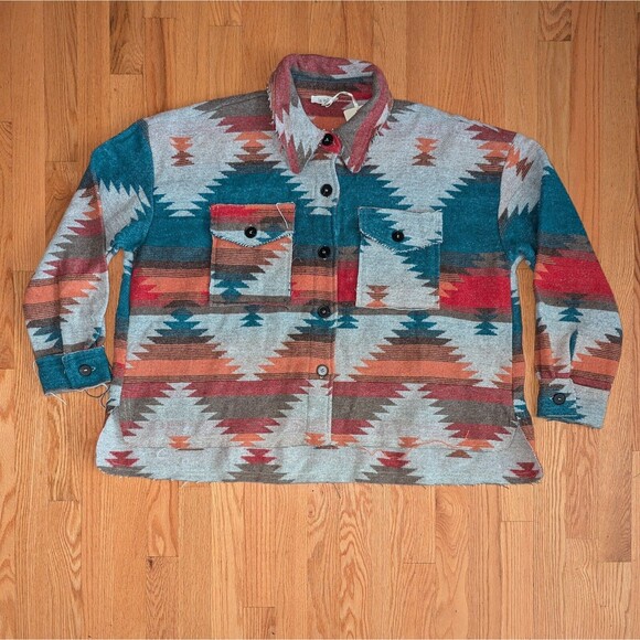 LA MIEL Multicolor Aztec Pattern Jacket - Picture 1 of 8